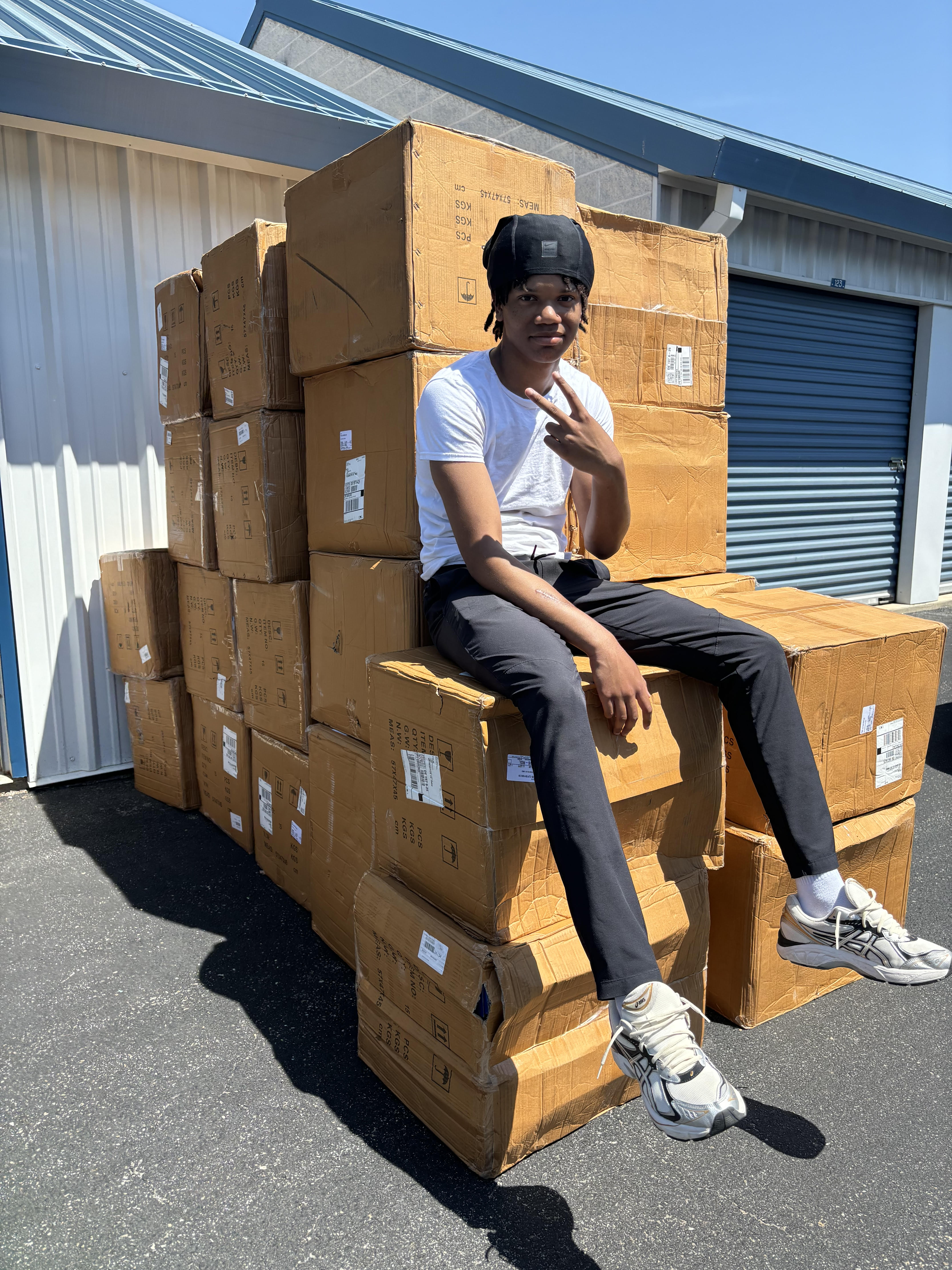 Packages at storage unit